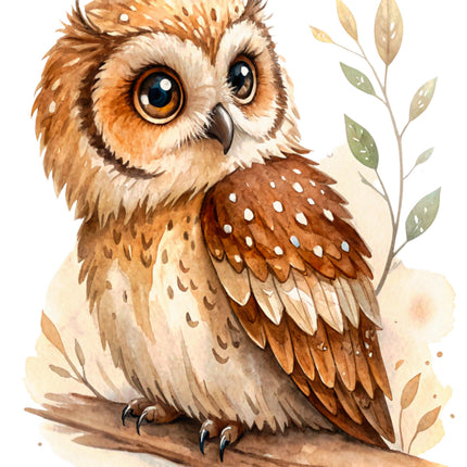 owl fabric panel square