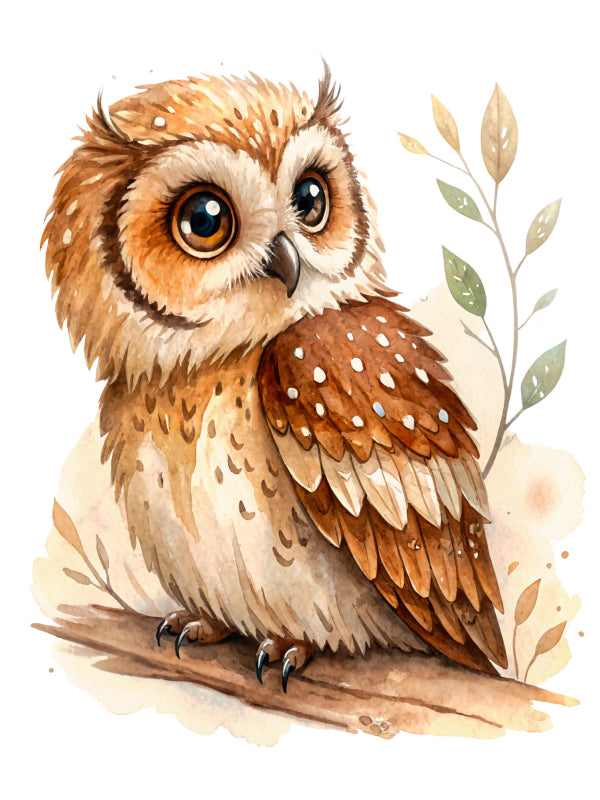 owl fabric panel square