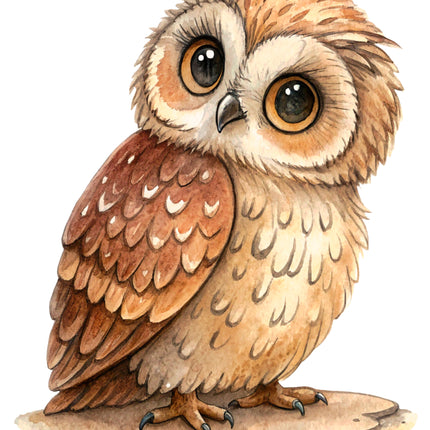 Owl 100% Cotton Fabric Panel Block CC399