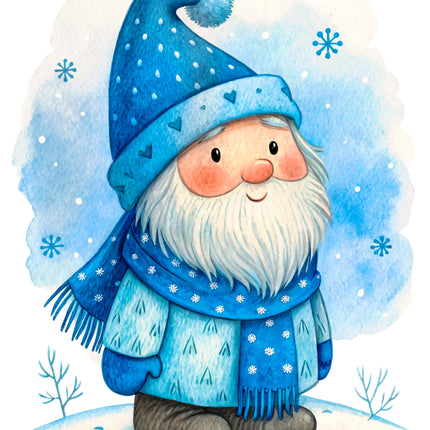Winter Gnome 100% Cotton Fabric Panel Block CC405