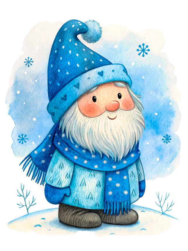 Winter Gnome 100% Cotton Fabric Panel Block CC405