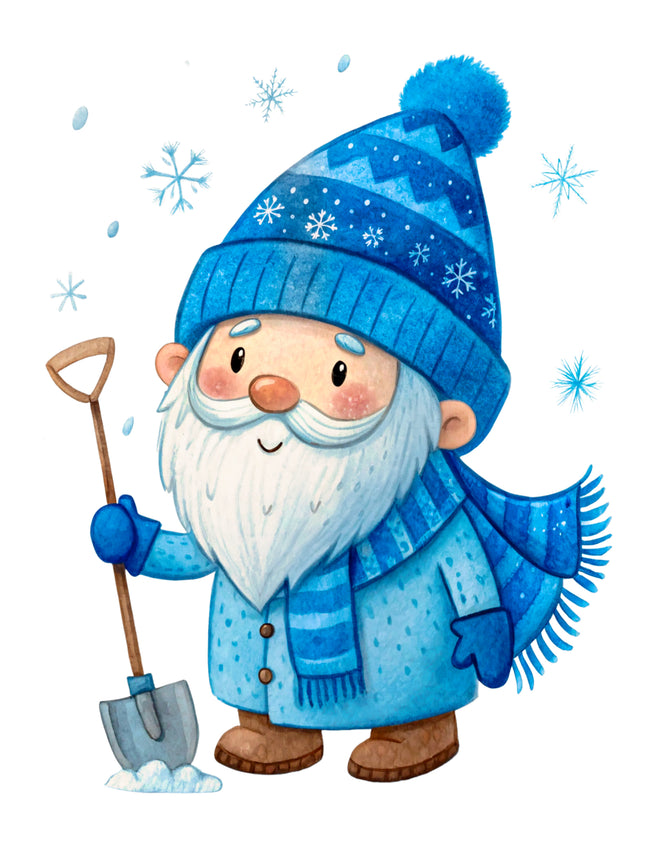 Winter Gnome 100% Cotton Fabric Panel Block CC406