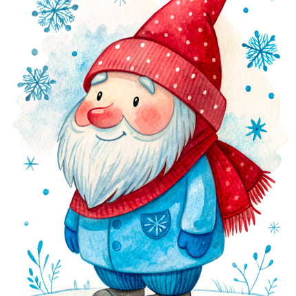 Winter Gnome 100% Cotton Fabric Panel Block CC409