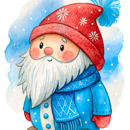 Winter Gnome 100% Cotton Fabric Panel Block CC410