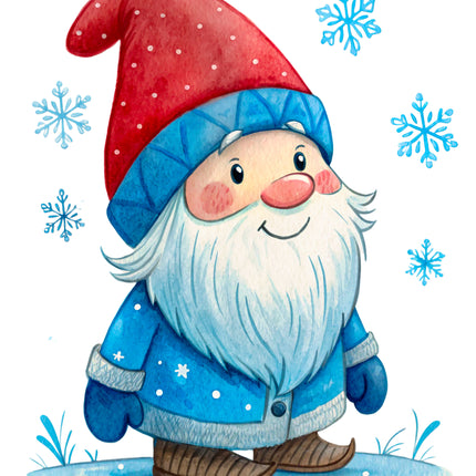 Winter Gnome 100% Cotton Fabric Panel Block CC412