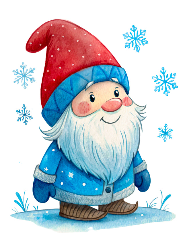 Winter Gnome 100% Cotton Fabric Panel Block CC412