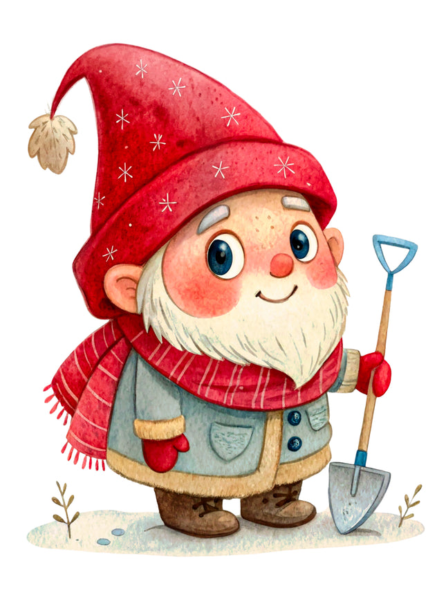 Winter Gnome 100% Cotton Fabric Panel Block CC414