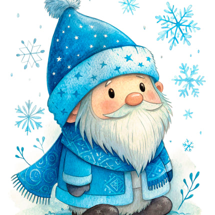 Winter Gnome 100% Cotton Fabric Panel Block CC415