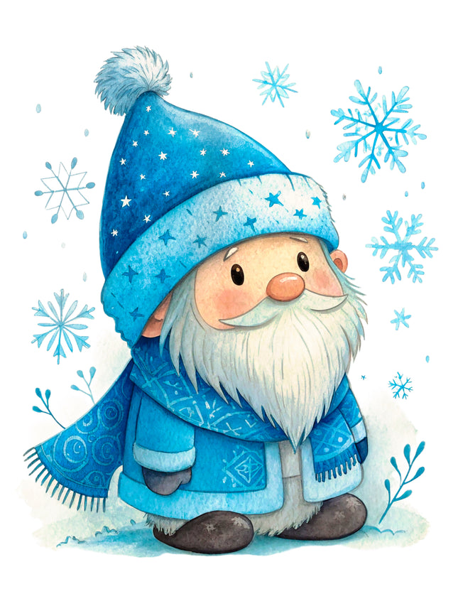 Winter Gnome 100% Cotton Fabric Panel Block CC415