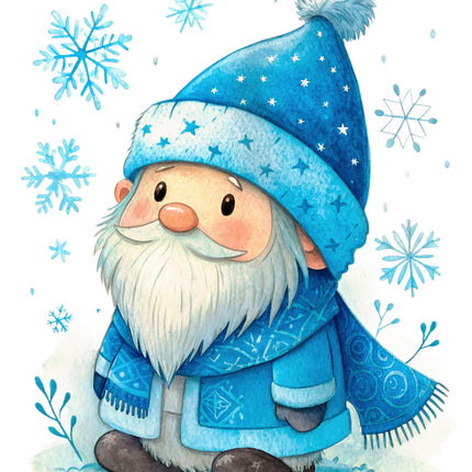 winter gnome fabric panel