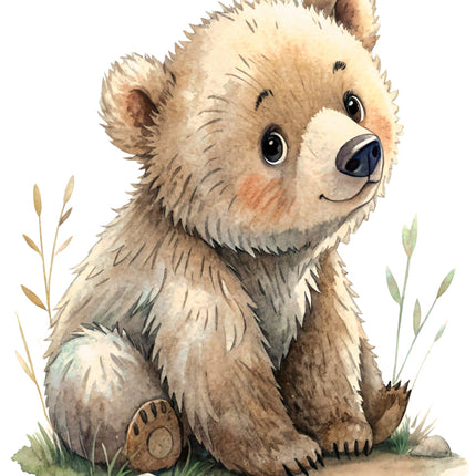 Bear 100% Cotton Fabric Panel Block CC424