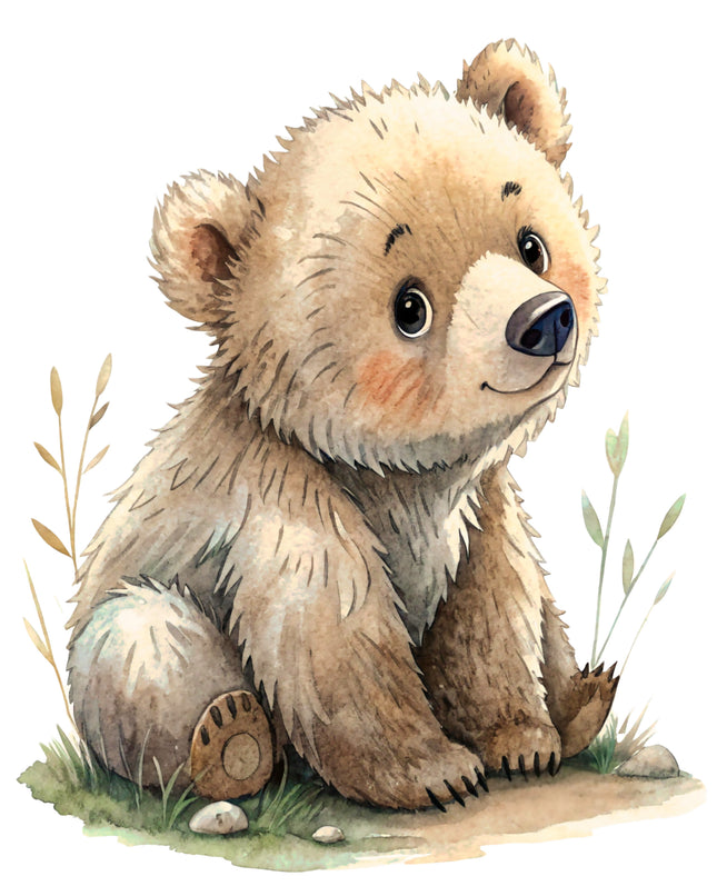 Bear 100% Cotton Fabric Panel Block CC424