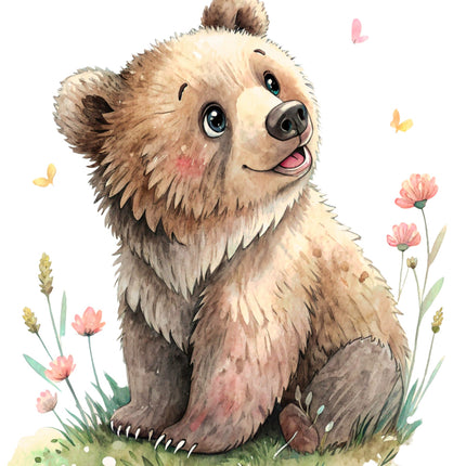 Bear 100% Cotton Fabric Panel Block CC425