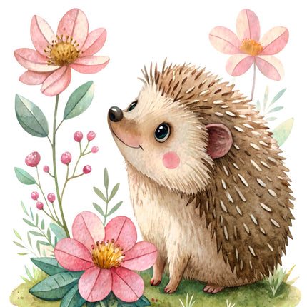 Hedgehog 100% Cotton Fabric Panel Block CC426