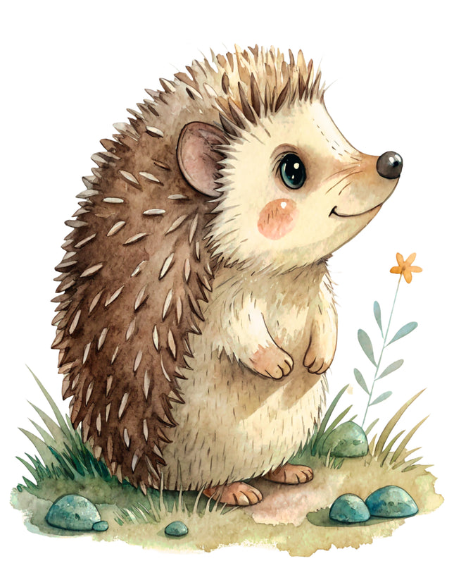 Hedgehog 100% Cotton Fabric Panel Block CC427