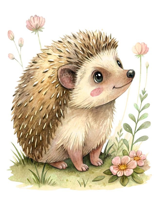 Hedgehog 100% Cotton Fabric Panel Block CC431