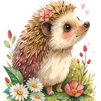 Hedgehog 100% Cotton Fabric Panel Block CC432