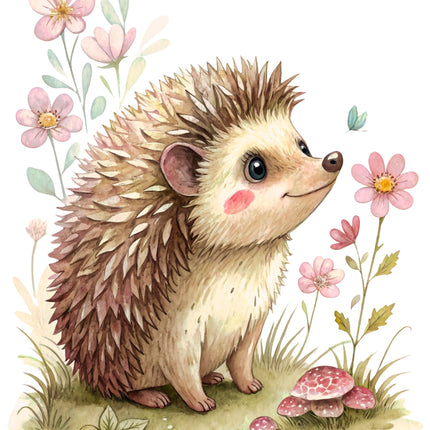 Hedgehog 100% Cotton Fabric Panel Block CC433