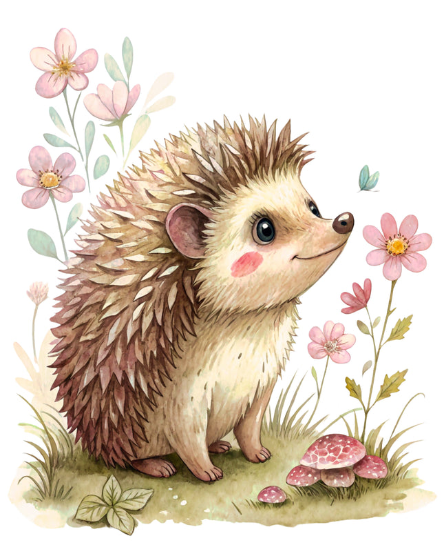 Hedgehog 100% Cotton Fabric Panel Block CC433