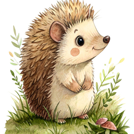 Hedgehog 100% Cotton Fabric Panel Block CC435