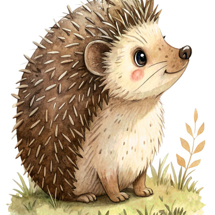 Hedgehog 100% Cotton Fabric Panel Block CC436