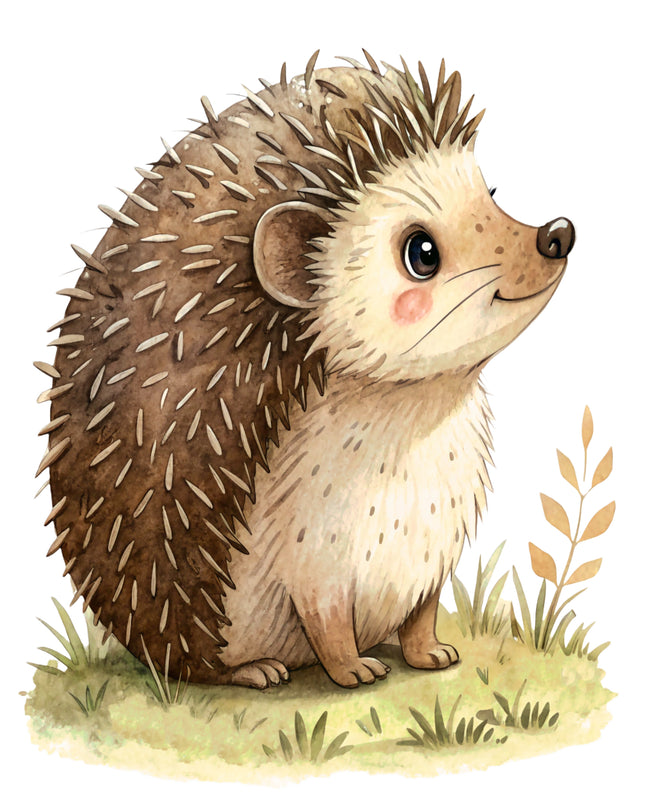 Hedgehog 100% Cotton Fabric Panel Block CC436