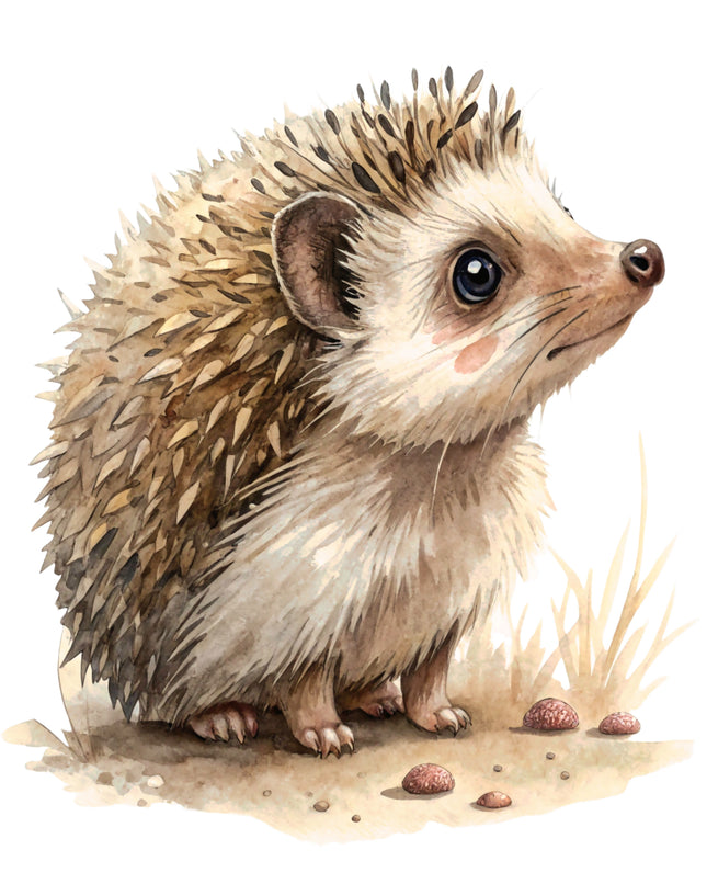 Hedgehog 100% Cotton Fabric Panel Block CC437