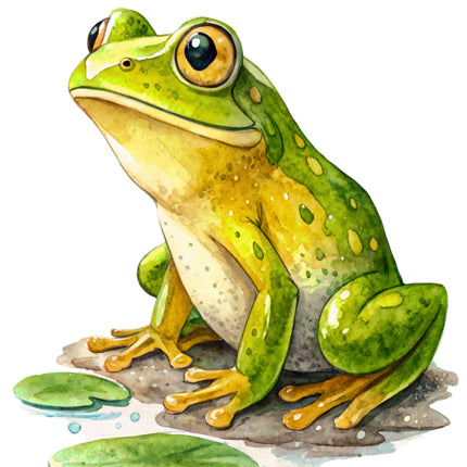 frog cotton fabric panel