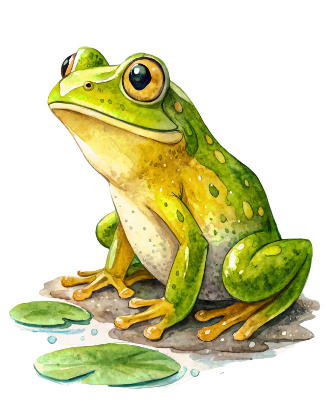 frog cotton fabric panel