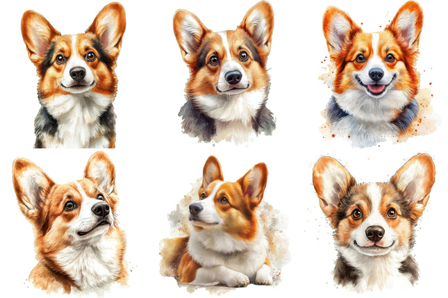 corgi dogs fabric panels