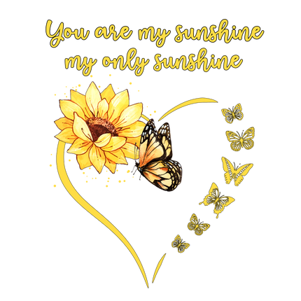 You Are My Sunshine 100% Cotton Fabric Panel Block D352