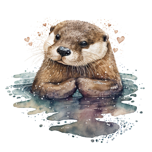 Otter 100% Cotton Fabric Panel Block D39