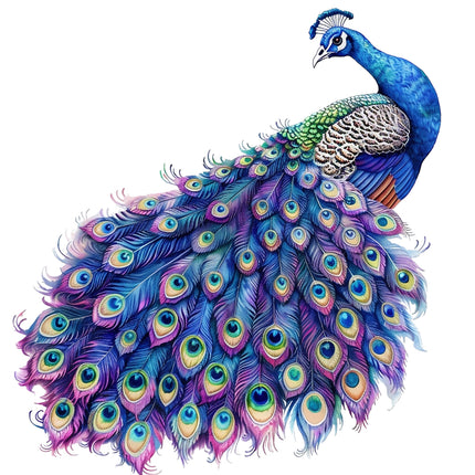Colorful peacock quilt block