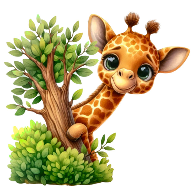 Giraffe 100% Cotton Fabric Panel Block DD1001