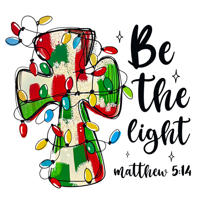 Matthew 5:14 Be The Light 100% Cotton Fabric Panel Block DD102