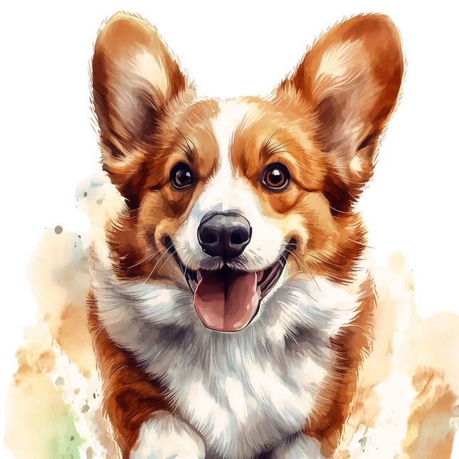 Corgi Dog 100% Cotton Fabric Panel Block DD116