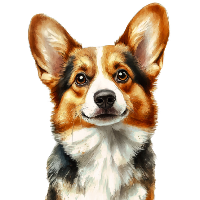 Corgi Dog 100% Cotton Fabric Panel Block DD117