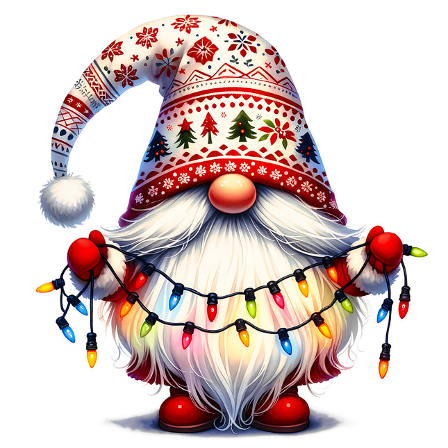 Christmas Gnome 100% Cotton Fabric Panel Block DD129