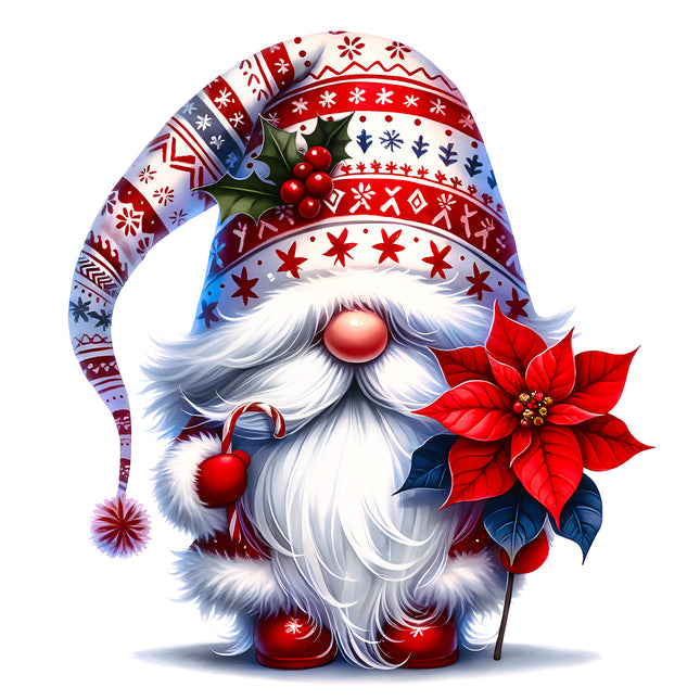 Christmas Gnome 100% Cotton Fabric Panel Block DD150