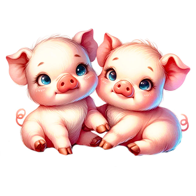 Pigs 100% Cotton Fabric Panel Block DD1715