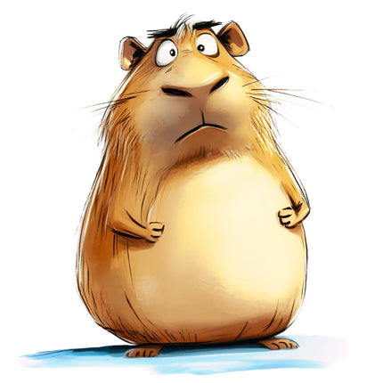 Humor Capybara 100% Cotton Fabric Panel Block DD1719