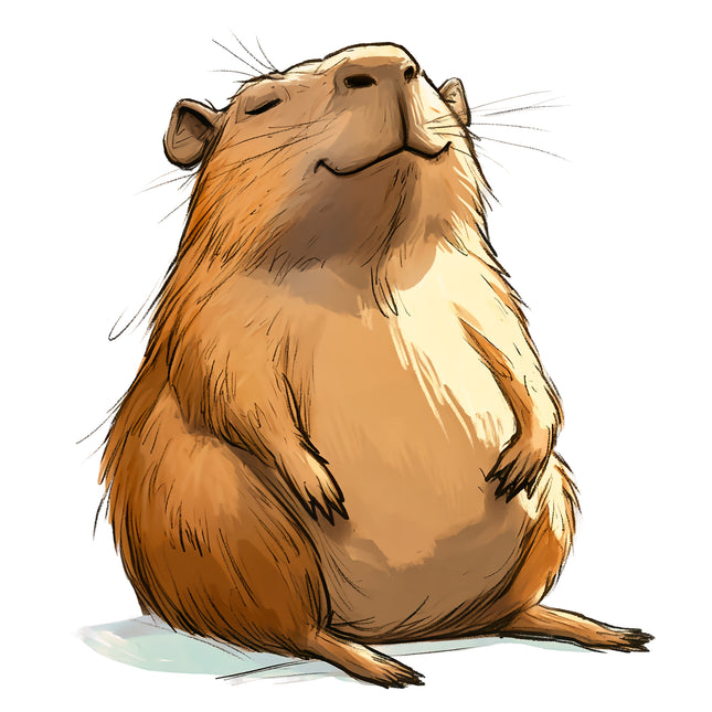 Humor Capybara 100% Cotton Fabric Panel Block DD1728