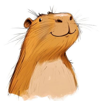 Humor Capybara 100% Cotton Fabric Panel Block DD1730