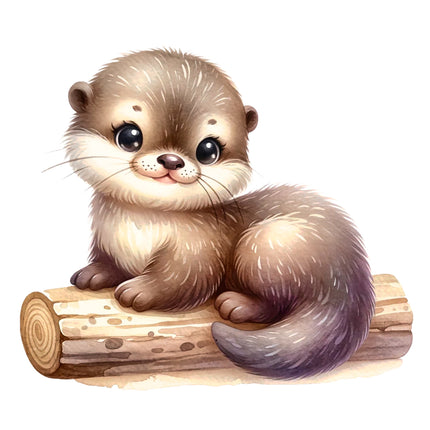 Otter 100% Cotton Fabric Panel Block DD1732