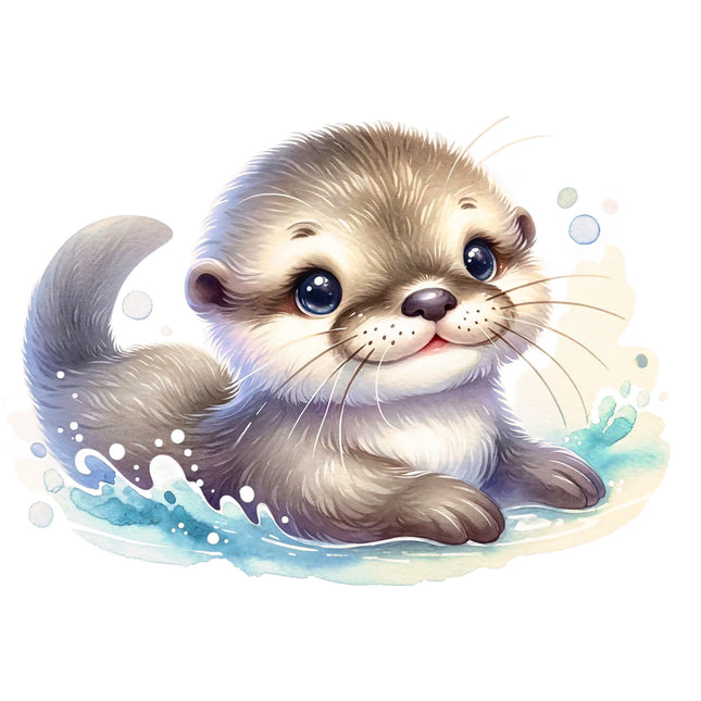 Otter 100% Cotton Fabric Panel Block DD1733