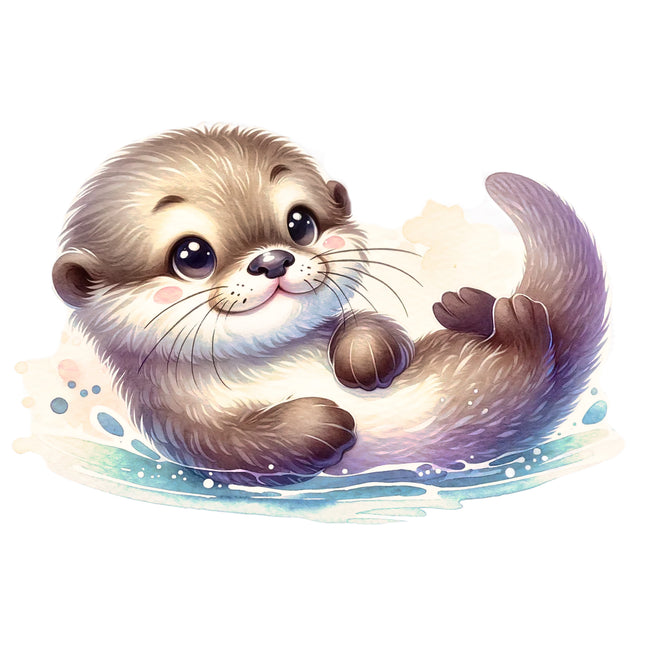 Otter 100% Cotton Fabric Panel Block DD1734