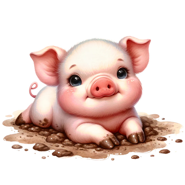 Pig 100% Cotton Fabric Panel Block DD1736