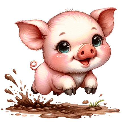 Pig 100% Cotton Fabric Panel Block DD1737