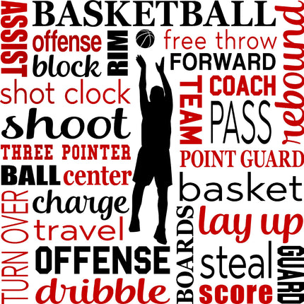 Basketball fabric panel