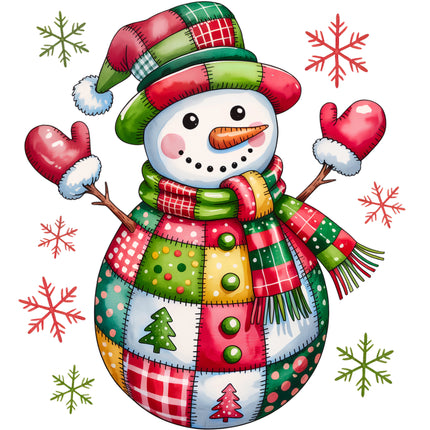 Snowman 100% Cotton Fabric Panel Block DD2312